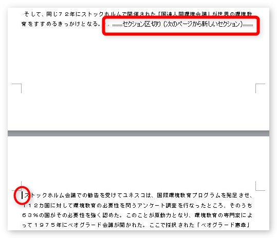 Word ワード でのセクション区切りの使い方 Prau プラウ Office学習所