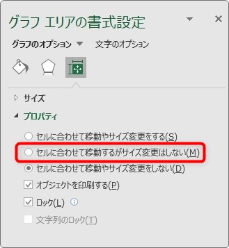 Excel エクセル でグラフのサイズを固定する方法 行列の幅変更や削除で大きさを変更しないようにする Prau プラウ Office学習所