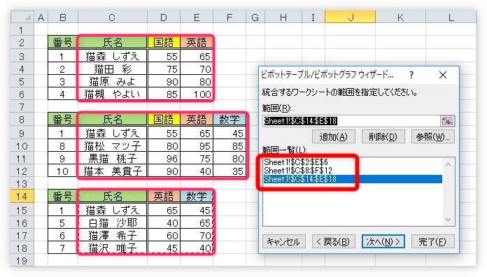 Excel エクセル でのピボットテーブルの使い方 複数の表 他のシートやファイル から作成する方法 Prau プラウ Office学習所