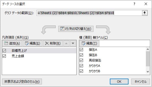 Excel エクセル のグラフで凡例の名前を変更する方法 Prau プラウ Office学習所